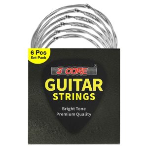 5Core Electric Guitar Strings 0.009-.042 Gauge w Deep Bright Tone for